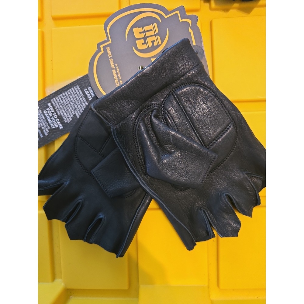 Daniel Smart DS96-L Tough Deer Skin Fingerless Motorcycle Gloves